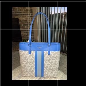 Morgan Oxford Multi Centre Strip Large Tote fro Michael Kors